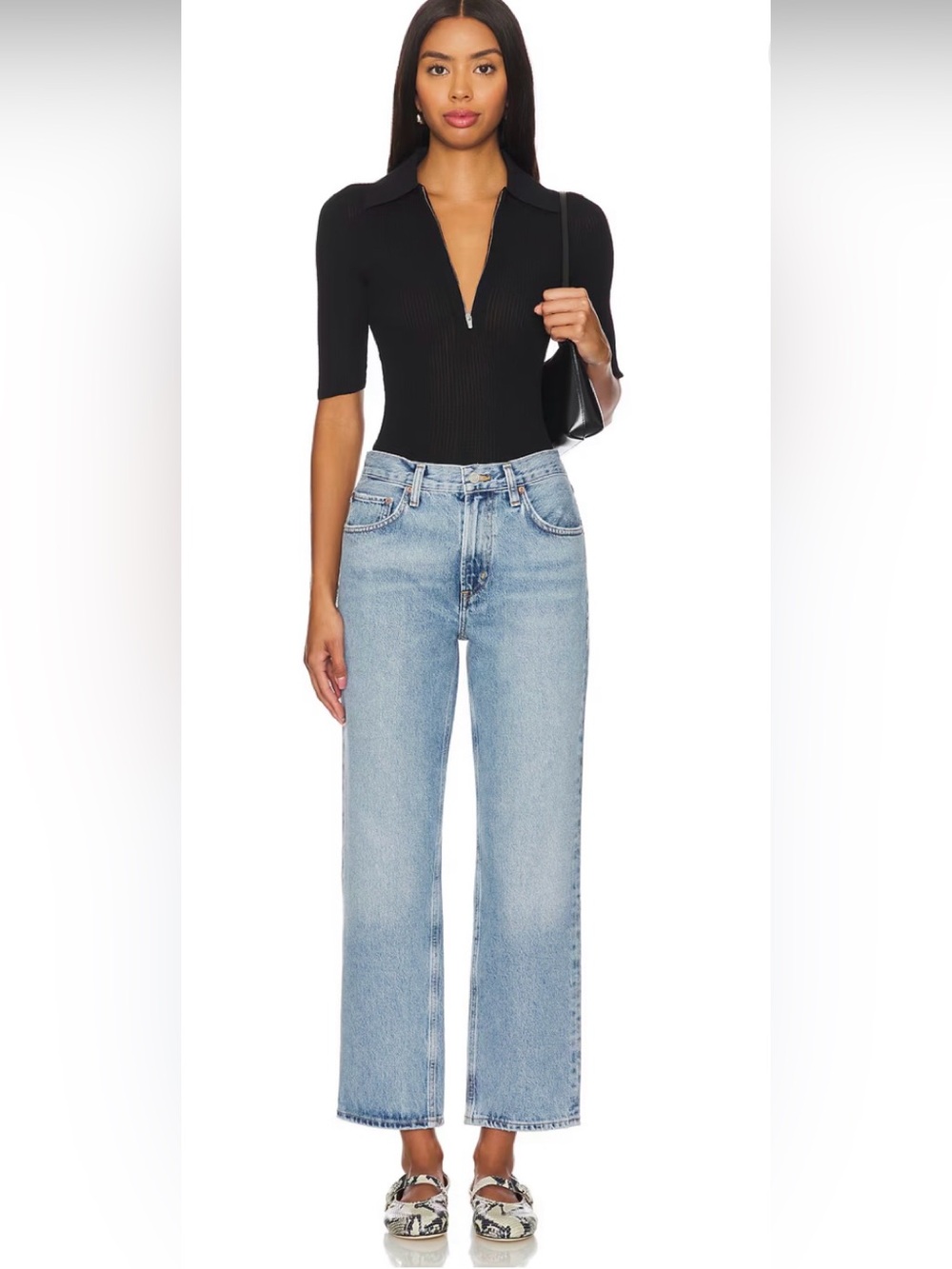 Agolde Valen Mid-Rise Vintage Straight Jeans in Harmonic 29